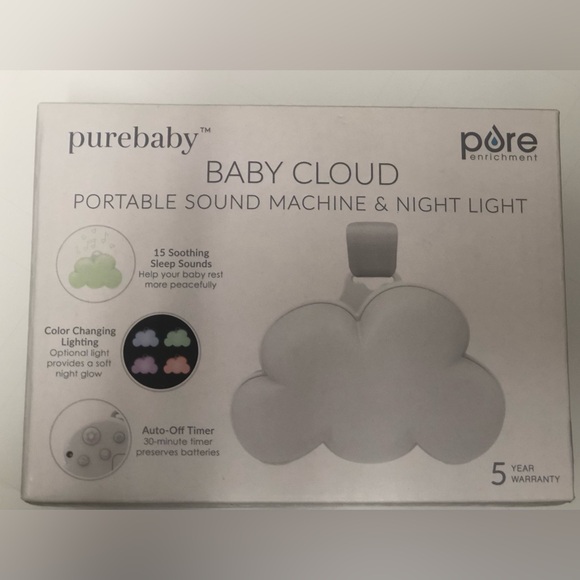 Pure Enrichment Baby Cloud Portable Sound Machine & Night Light Color Change NEW - Picture 1 of 1